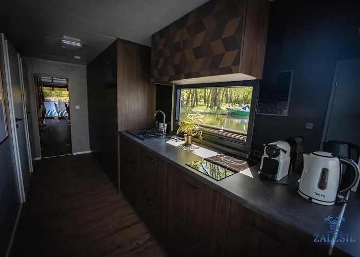 Apartment Na Wodzie - Houseboats Zalesie With Sauna *